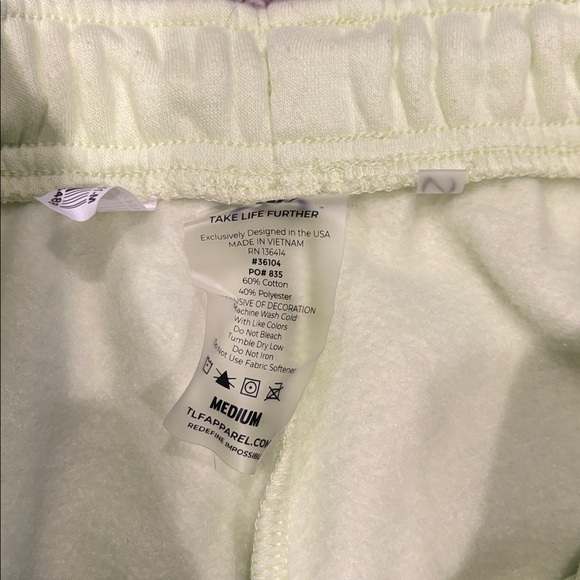 Women’s TLF Light Green Sweatpants - Picture 4 of 4